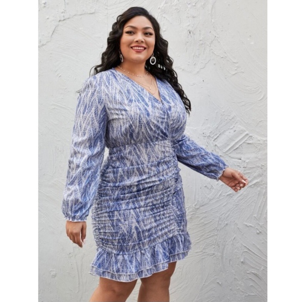 Blue Snakeskin Dress